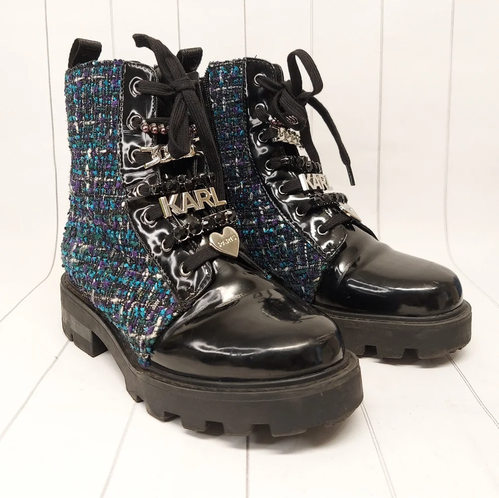 Karl Lagerfeld two tone multicolored combat boot Karl Lagerfeld Paris Men main image 3